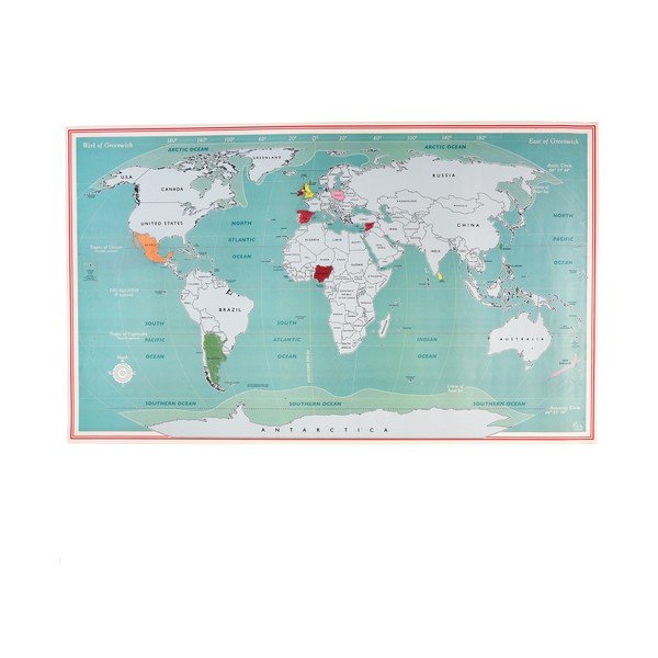 Mapa do zdrapywania 87x52 cm World Map – Rex London