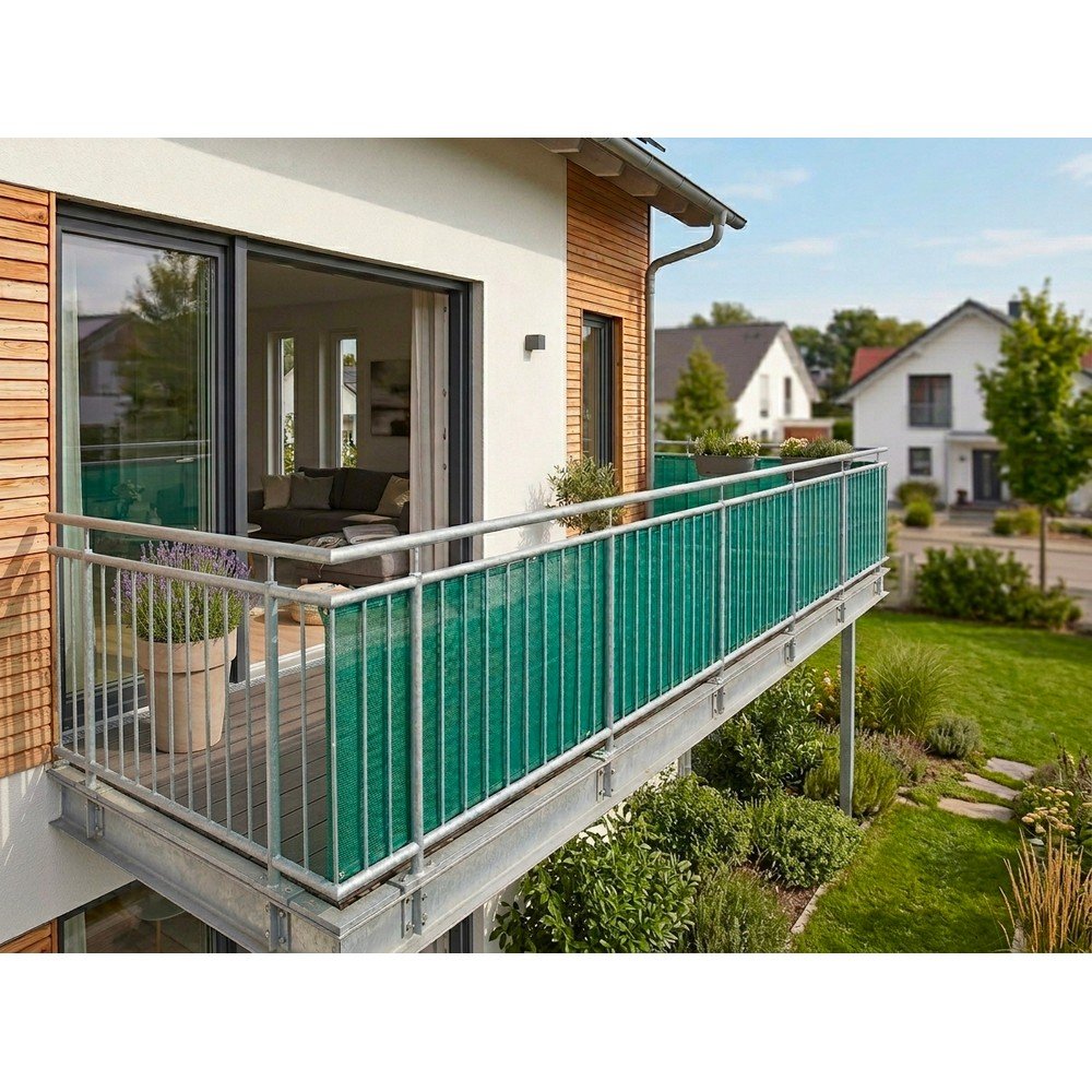 Zielona plastikowa osłona balkonowa 500x90 cm – Garden Pleasure