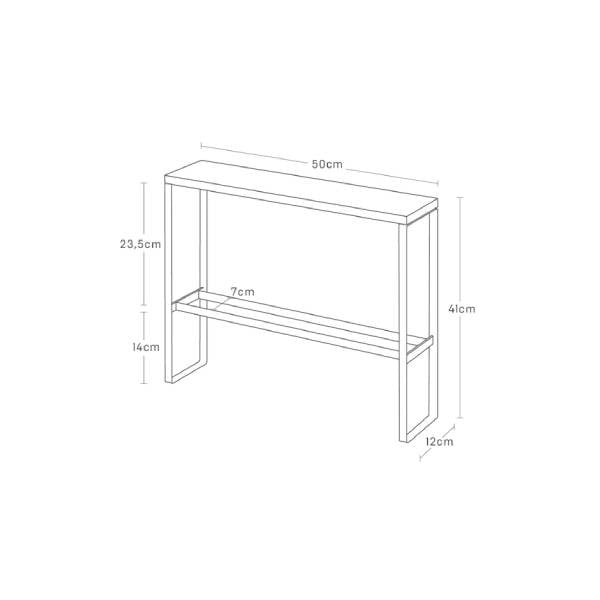 Czarno-naturalny metalowy stojak na kapcie Tower – YAMAZAKI-image-4