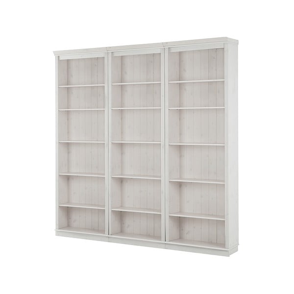 Biały regał z litego drewna sosnowego 222x223 cm Anita – Støraa-image-2