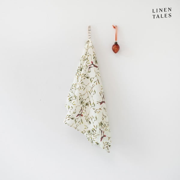 Lniana ścierka ze świątecznym motywem 45x65 cm – Linen Tales