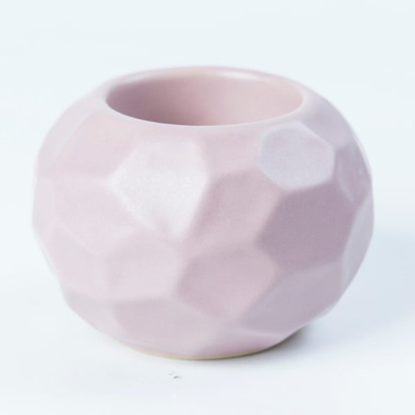 Różowy świecznik ceramiczny Speedtsberg Sira