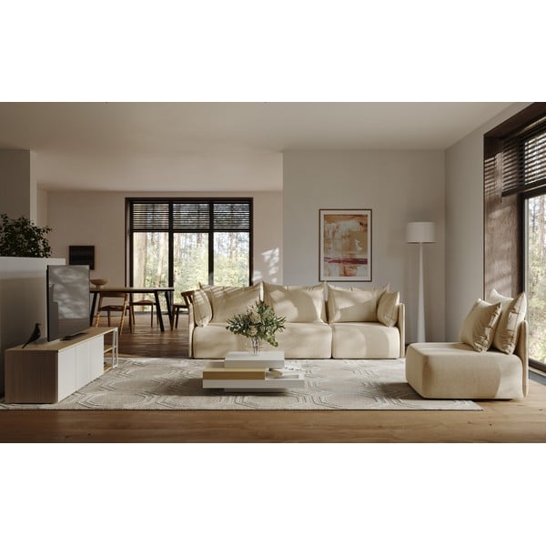 Kremowy moduł sofy (prawostronny) Dune – TemaHome-image-1