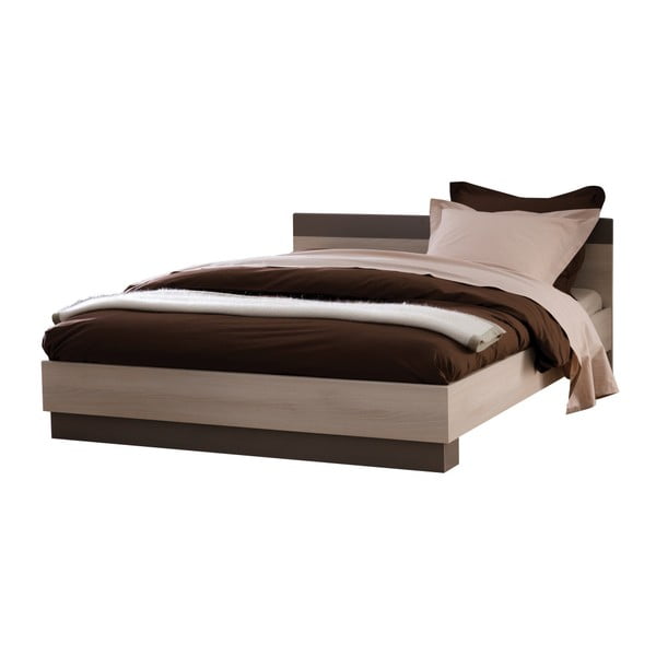 Łóżko dwuosobowe w kolorze drewna 13Casa Cooper, 160x200 cm