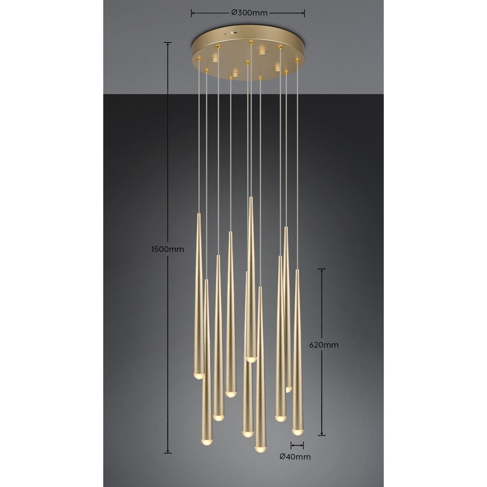 Lampa wisząca LED w kolorze złota ø 30 cm Cala – Trio Select (zdjęcie 9)