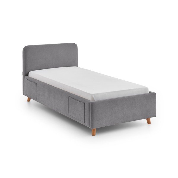 Szare łóżko dziecięce ze schowkiem ze stelażem 90x200 cm Cosy – Meise Möbel
