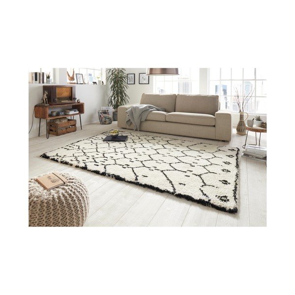 Biało-czarny dywan Mint Rugs Allure Ronno White, 80x150 cm-image-3