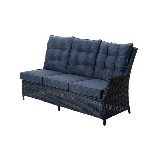 Szary zestaw ogrodowych mebli wypoczynkowych ze sztucznego rattanu dla 9 Houston – Rojaplast-image-4