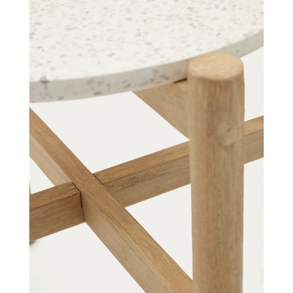 Okrągły stolik z blatem z lastryko ø 54,5 cm Pola – Kave Home-image-3