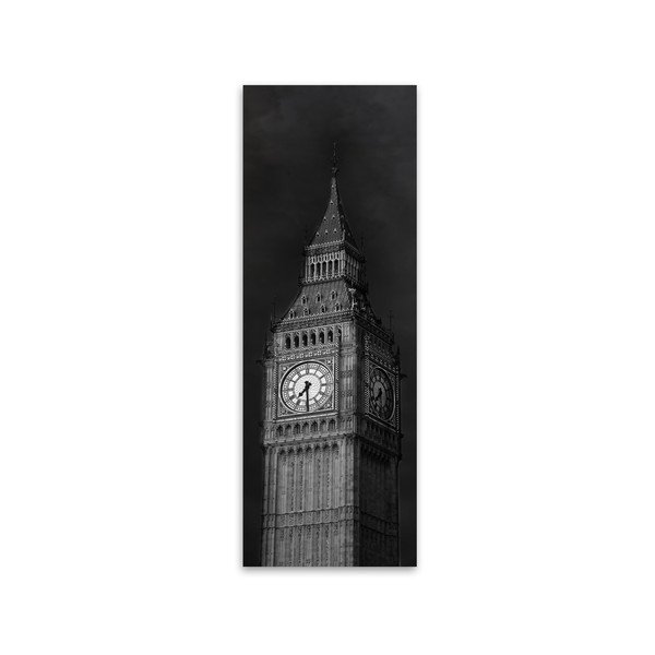 Obraz Styler Canvas Silver Big Ben, 45x140 cm