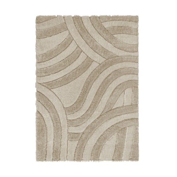 Beżowy dywan tkany ręcznie z włókien z reyklingu 160x230 cm Velvet – Flair Rugs