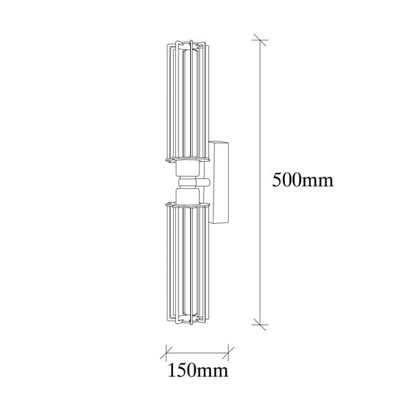 Kinkiet w czarno złotym kolorze ø 8 cm Fellini – Opviq lights-image-4