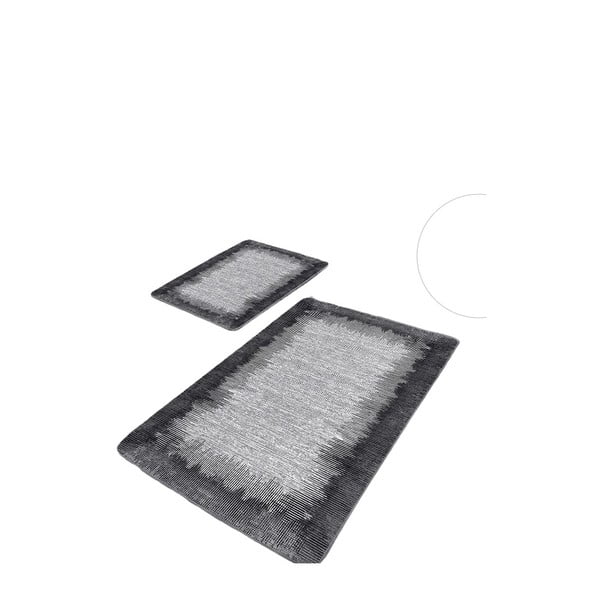 Czarno-szare dywaniki łazienkowe zestaw 2 szt. 60x100 cm – Mila Home