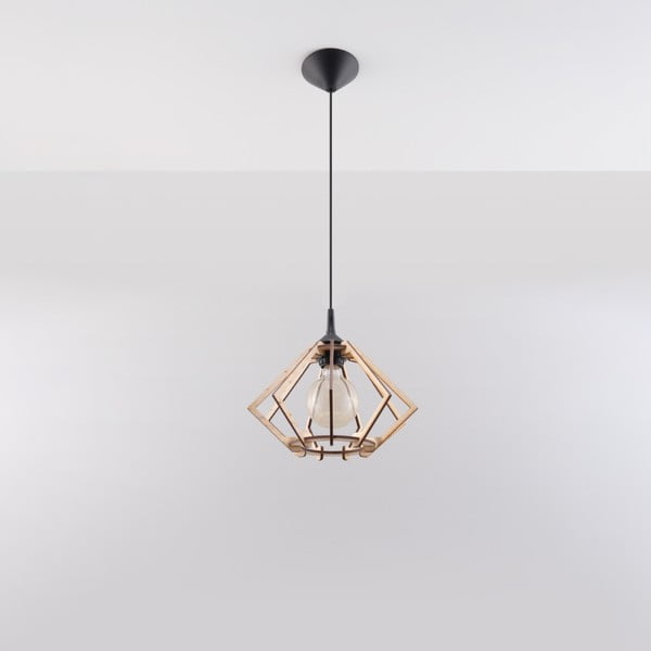 Lampa wisząca z drewnianym kloszem ø 27,5 cm Toranja – Nice Lamps
