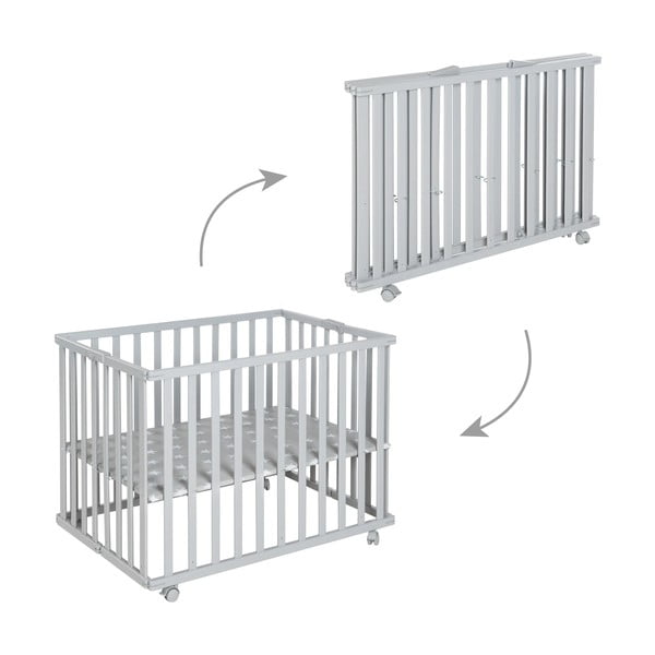 Szary kojec dla dzieci 100x75 cm – Roba-image-3