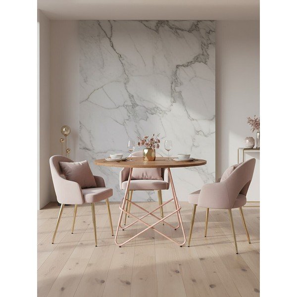 Okrągły stół z litego drewna wiązu ø 80 cm District – Premier Housewares-image-1