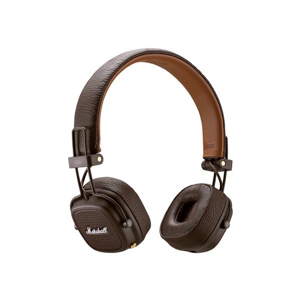 Brązowe słuchawki bezprzewodowe Marshall Major III-image-1