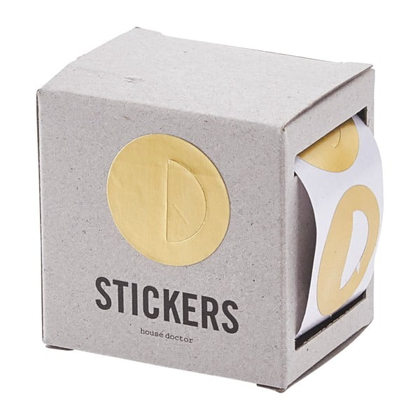 Zestaw 60 złotych naklejek w rolce House Doctor Stickers