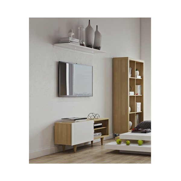 Szafka pod TV TemaHome Cruz Pure White/Oak-image-3