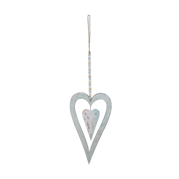 Biała wisząca dekoracja metalowa w kształcie serca Ego Dekor Love Me