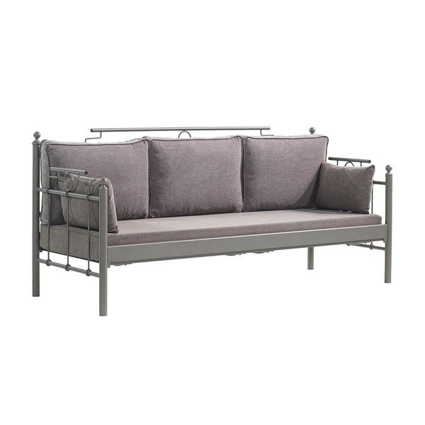 Brązowa metalowa sofa ogrodowa Hatkus – Floriane Garden