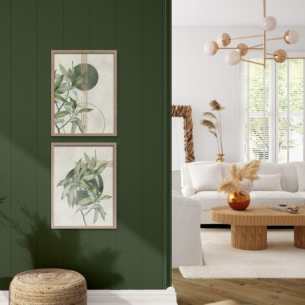 Obrazy zestaw 2 szt. 30x40 cm Green – Styler-image-1