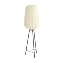 Biała lampa stojąca z tekstylnym kloszem (wysokość 133 cm) Bibury – Light & Living