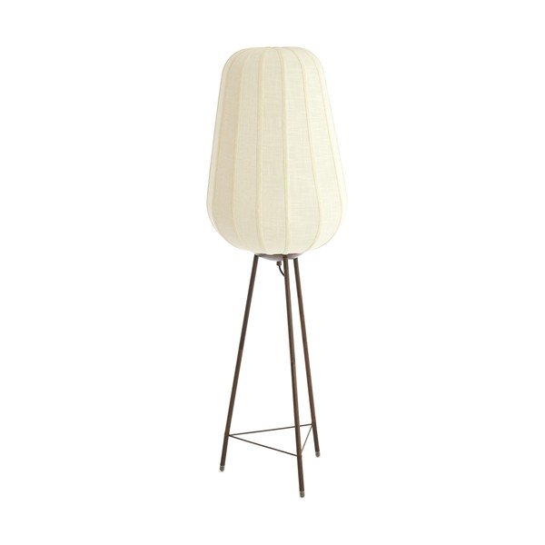 Biała lampa stojąca z tekstylnym kloszem (wysokość 133 cm) Bibury – Light & Living