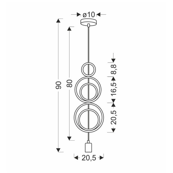 Biało-różowa lampa dziecięca z metalowym kloszem Single – Candellux Lighting-image-2