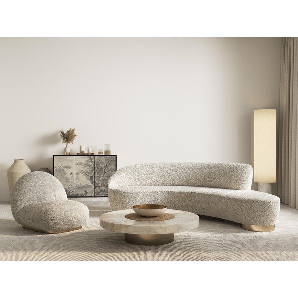 Czarno-beżowa niska komoda 113x84 cm Wilma – Really Nice Things-image-1