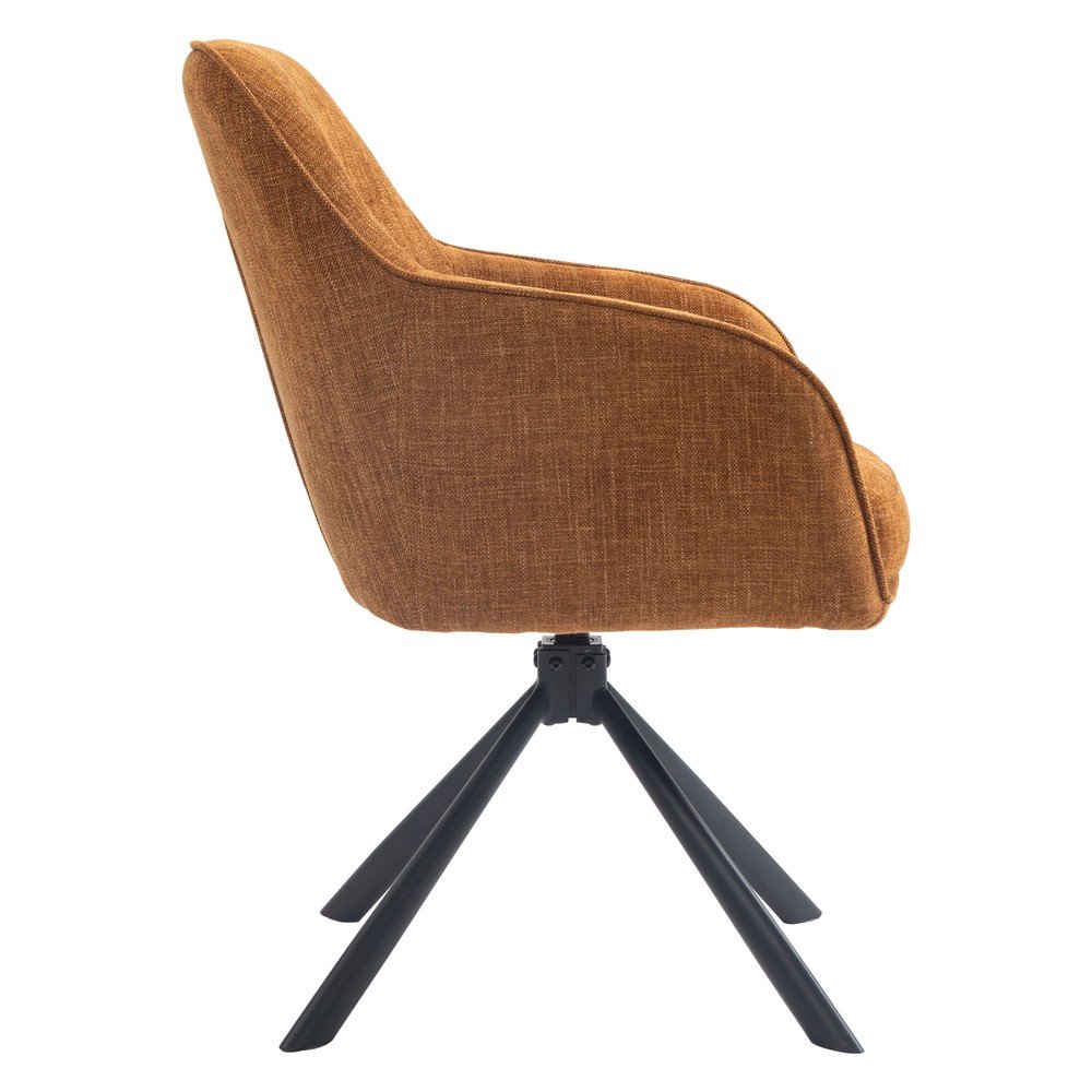 Pomarańczowe tapicerowane fotele jadalniane zestaw 2 szt. Avola – Unique Furniture (zdjęcie 4)