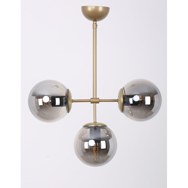 Lampa sufitowa w szaro-złotym kolorze ze szklanym kloszem ø 15 cm Seagull – Squid Lighting