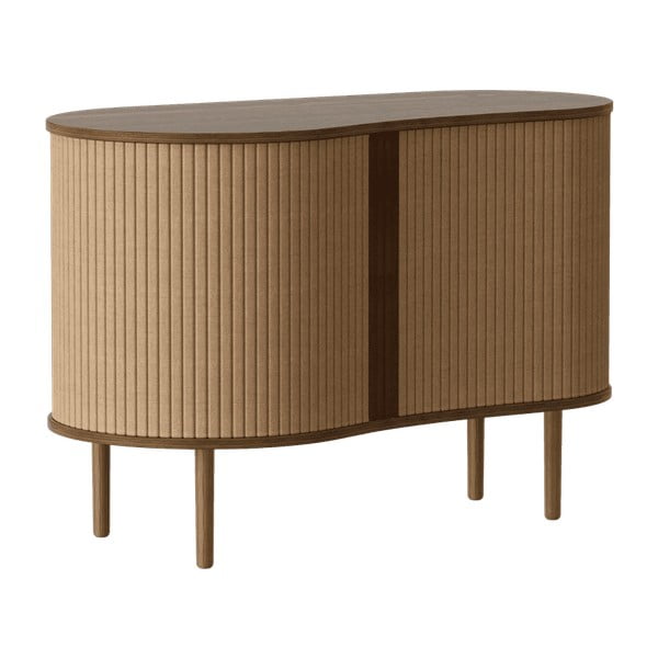 Brązowa komoda w dekorze dębu z drzwiami przesuwnymi 100x67x50 cm Audacious – UMAGE