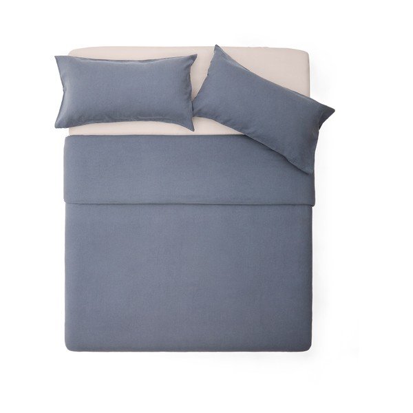 Szaroniebieska pościel dwuosobowa z mieszanki lnu 260x240 cm Simmel – Kave Home
