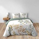 Biało-zielona bawełniana pościel dwuosobowa 240x220 cm Lolita – douceur d'intérieur