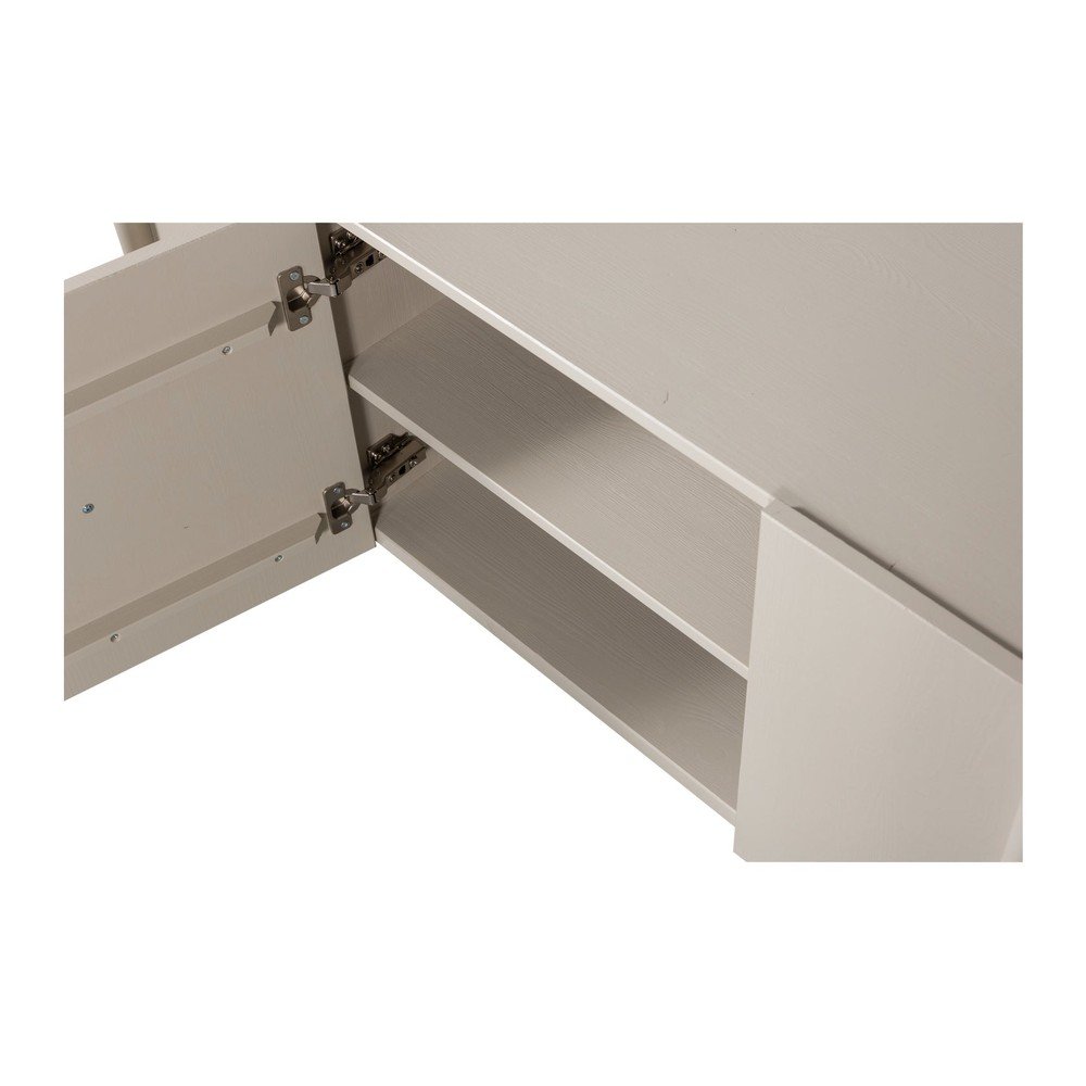 Jasnoszara szafka pod TV z litego drewna sosnowego 152x53x46 cm Basu – WOOOD (zdjęcie 10)