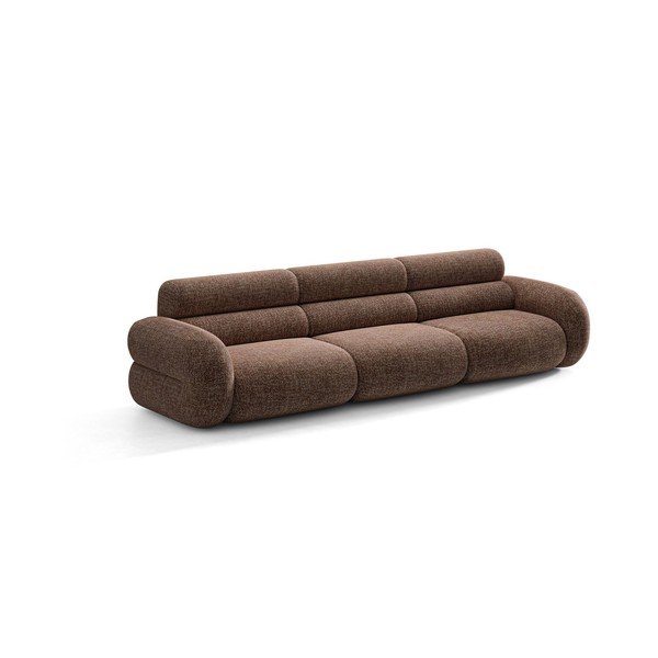 Brązowa sofa z tkaniny szenilowej 305 cm Neo – Micadoni 