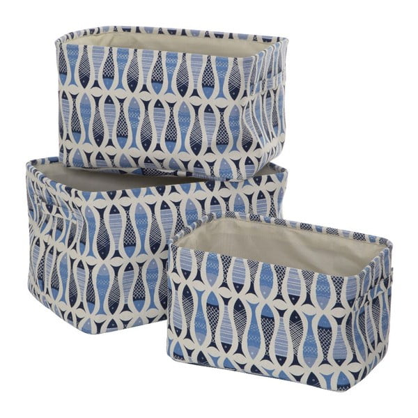 Zestaw 3 płóciennych koszyków Premier Housewares Pisces