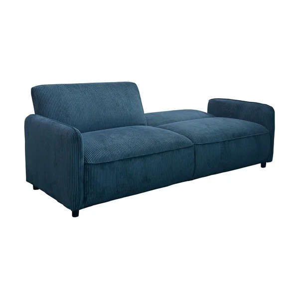 Niebieska sztruksowa częściowo rozkładana/rozkładana sofa 209 cm Alicia – Støraa-image-3