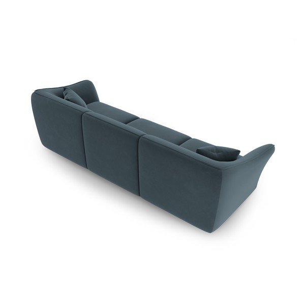 Niebieska aksamitna sofa 292 cm Tokyo – Cosmopolitan Design-image-3