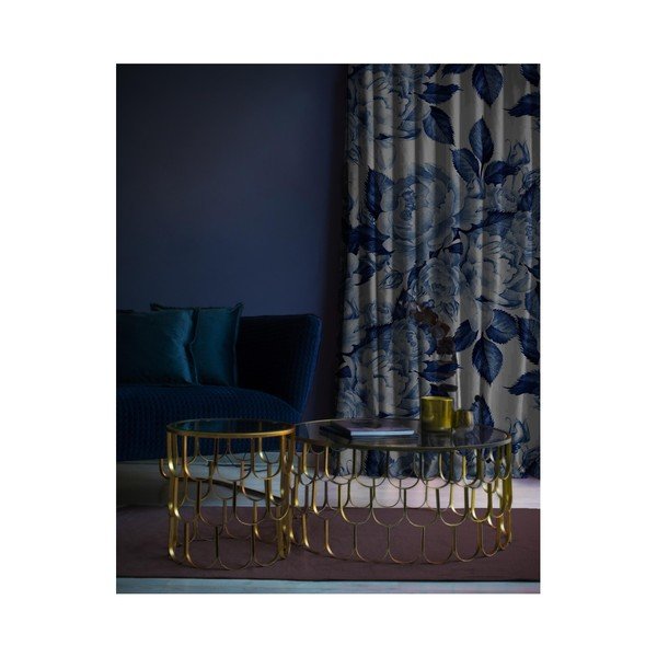 Aksamitna zasłona Velvet Atelier Flowers, 140x260 cm-image-1