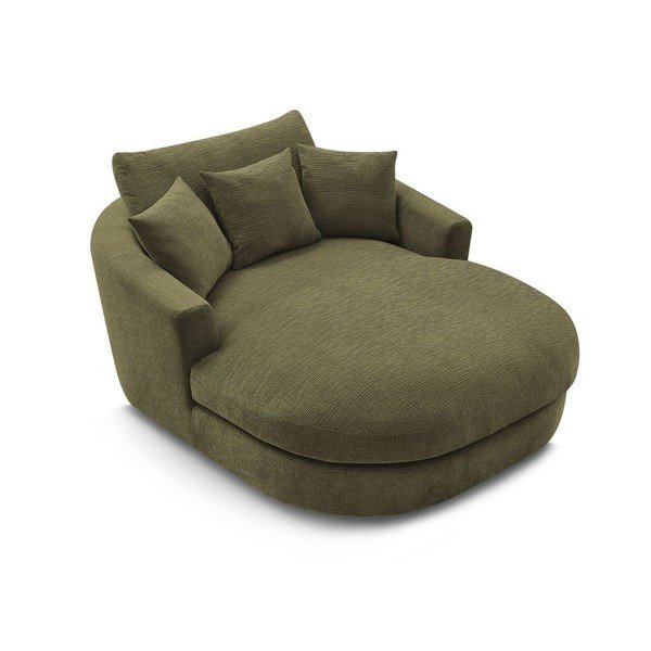 Zielony fotel z tkaniny szenilowej Belem – Bobochic Paris-image-4