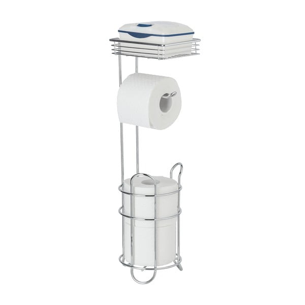 Stojak na papier toaletowy ze stali chromowanej w kolorze srebra – Wenko