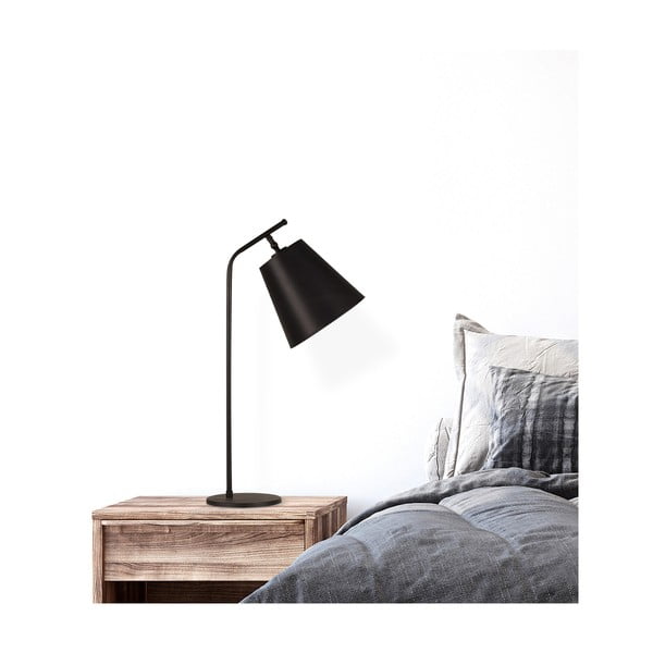 Czarna lampa stołowa z tekstylnym kloszem (wysokość 67 cm) Salihini – Opviq lights-image-1