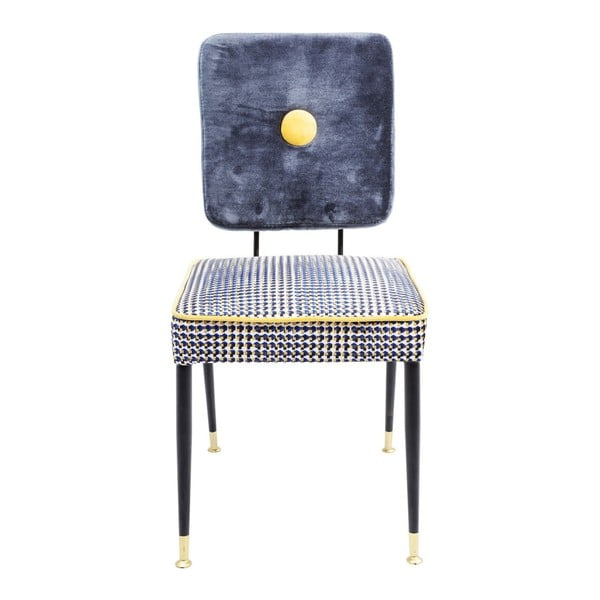 Niebiesko-żółte krzesło Kare Design Factory