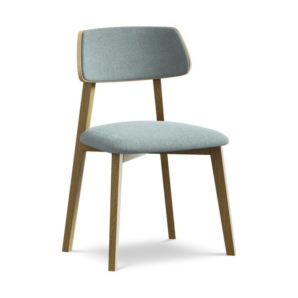 Niebieskie krzesło z litego drewna Niu – Makamii