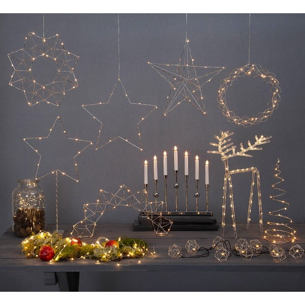 Świecznik w kolorze srebra Star Trading Gustavo, wys. 37 cm-image-1