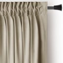 Brązowa/beżowa aksamitna zasłona częściowo zaciemniająca (dimout) 140x245 cm Pleat – Restilo