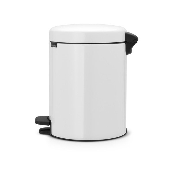 Biały kosz na śmieci z pedałem Brabantia Newicon, 5 l-image-1