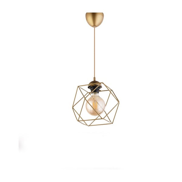 Lampa wisząca w kolorze złota z metalowym kloszem – Opviq lights